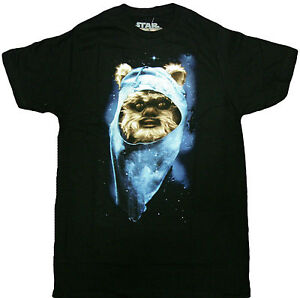 Official Star Wars Ewok Spaced Out Adult T-Shirt - Space Galaxy Jedi Yoda