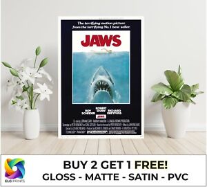 JAWS Classic Vintage Movie Large Poster Art Print Gift Multiple Sizes