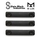 M-LOK rail cover grip panels -3-pack (Black / 2-slot) for MLOK rail