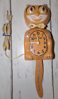 Vintage Jeweled Electric Kit Cat Klock Clock D8 1974 Runs Keeps Time