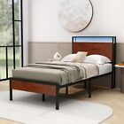 Timeless Appeal: Classic Bed Frame with Headboard/Footboard and LED Light