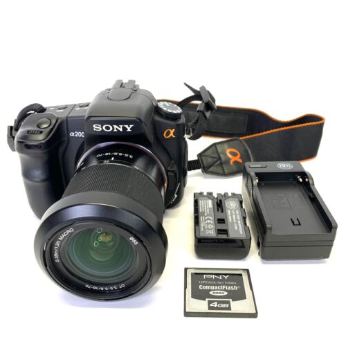 Sony Alpha A200 DSLR 10.2MP Digital SLR Camera - Black (Kit w/ DT 18-70mm Lens)
