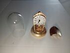 Vintage Howard Miller Marguerite Anniversary Clock 613338 with Glass Dome 6 In