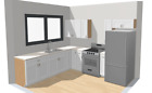 Custom White Shaker Kitchen Set (9 RTA cabinets included)