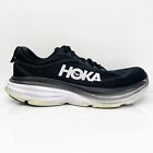 Hoka One One Mens Bondi 8 1127953 BWHT Black Running Shoes Sneakers Size 11.5 2E