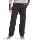 Men's Wrangler Relaxed Fit FLEX Cargo Pants Tech Pocket Flat Front Black MultiSz