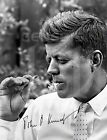 PRESIDENT JFK 8.5X11 JOHN KENNEDY AUTOGRAPH SIGNED PHOTO SMOKING WEED REPRINT