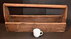 LARGE WOOD TOOL BOX/TOOL CARRIER 31” LONG (VINTAGE/ANTIQUE)