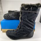 Columbia Women's Minx Mid III Black/Ti Grey Steel Boots Size 10 Waterproof NIB