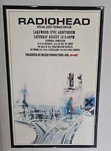 Radiohead, Framed Concert Poster, Lakewood OH
