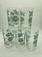 Vtg Set Of 5 Mid Century Taylor Smith Ever Yours Boutonniere Juice Glasses 4”