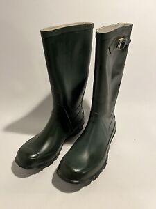 ll bean wellie rain boots size 9 green