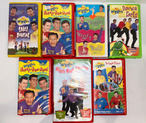 Hit Video The Wiggles 7 VHS Lot.Space Dancing! Wiggly Wiggly World! Dance Party!