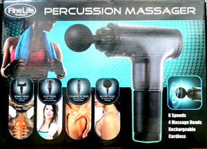 Muscle Massager Gun Deep Percussion Massage Vibrating Tissue 4 Heads 6 speeds