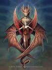 ANNE STOKES ART COPPER WING - 3D DRAGON PICTURE 300mm X 400mm (NEW)