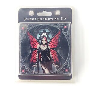 Anne Stokes Decorative Art Angel Rose Tile  10x10 Copper Wing
