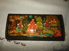 UNUSED BEAUTIFUL RUSSIAN LACQUER BOX w/ LOTS OF GILDING