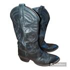 VIntage Black Leather Western Style Cowboy Boots by Tony Lama Mens Size 10