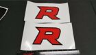 WHITE R NUMBER  PLATE 1985 1986 ATC 250R HONDA REAR FENDER STICKER DECAL
