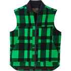 Filson Men's Lined Mackinaw Wool Work Vest 21099228 Acid Green Black Sherpa CC