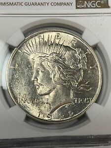 New ListingNGC MS62 1922 PEACE DOLLAR VAM-12A MOUSTACHE  BRIGHT GREAT LUSTER TOP 50