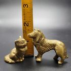 Vintage Brass Cat & Dog Figurines/Collectible/Animal Brass Figures