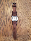 Men's Fossil Watch Brown Leather Band White Dial - JR1387