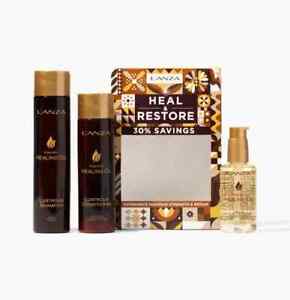 L’Anza Keratin Healing Oil Lustrous Shampoo & Conditioner & Hair Treatment Set