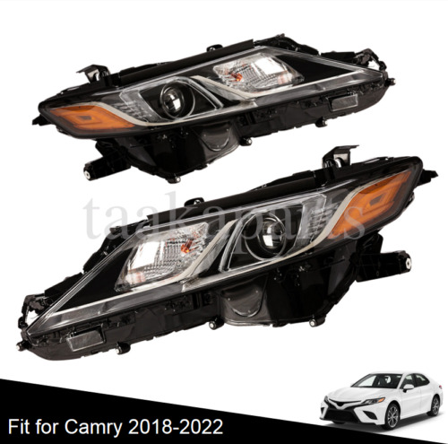Headlights Pair For 2018 2019 2020 2021 2022 Toyota Camry SE LH+RH LED Headlamps (For: Toyota Camry)