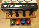 Lot 4 DR GRABOW Color Duke PIPES Red Blue Orange Green + Orig Box & Wooden Stand