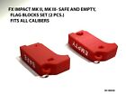 FX IMPACT MKII M3, SAFE AND EMPTY FLAG MOUNT BLOCKS-SET. BY MM3D