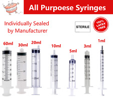 1ml / 1cc Syringe (No Needle) 3cc, 5cc, 10cc, 20, cc, 60cc, Choose Size & Pack