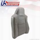 02 - 07 Ford F-250 F-350 Driver Top Lean Back perforated Leather Seat Cover Gray (For: 2002 Ford F-350 Super Duty Lariat 7.3L)