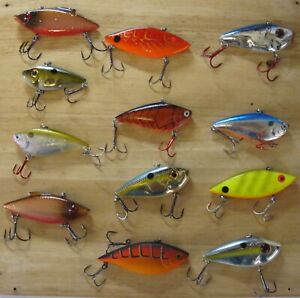 New ListingMixed Lot Of 12 Lipless Crankbait  /Red Eye Shad /Backstabber / New To Well Used