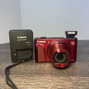 New ListingCanon PowerShot SX720 HS 20.3MP Compact Digital Camera - Red W/ Charger-Card