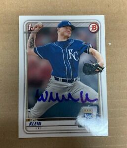 Will Klein Signed 2020 Bowman Draft Card #BD157 Royals Auto Autograph