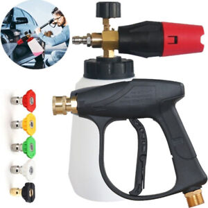 Snow Foam Lance Cannon Soap Jet Bottle Sprayer Pressure Washer Gun Car Wash 1/4