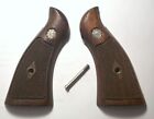 SCARCE EARLY SMITH & WESSON K FRAME SQUARE BUTT CHECKERED WALNUT DIAMOND GRIPS