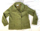 Vintage Russ Corner Green Double Breasted Tweed Jacket Women's Size 14