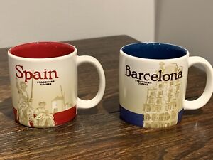 Starbucks Barcelona Spain 2016 Demitasse Espresso Cups 3 oz Lot of 2 Espana