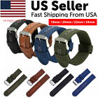 18mm 20mm 22mm 24mm Military Canvas Nylon Wrist Watch Band Strap Bracelet Sport