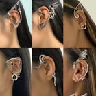 Fashion 925 Silver Ear Cuff Clip Wrap Elf Stud Punk Earrings Party Jewelry Gifts