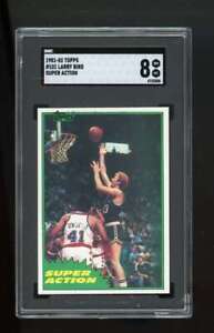 1981-82 Topps Larry Bird #101 Super Action Boston Celtics SGC 8 ES4600