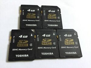 LOT OF 5pcs  4gb TOSHIBA SDHC MEMORY CARD for SDHC NIKON CANON cameras