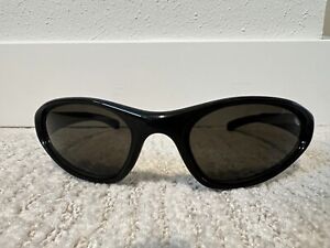 Vintage Bolle 180001038 Swisher Shiny Black Polarized Sunglasses EUC