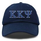 Kappa Kappa Psi Greek Letters Ball Cap Embroidered Fraternity Hat in Navy Blue