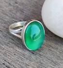 Green Onyx Ring, Handmade Ring, 925 Silver Sterling Ring, Gemstone Ring