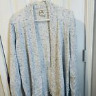 Faded Glory Size X L (16-18) Open Front Whitish  Long Sleeve  Cardigan Sweater