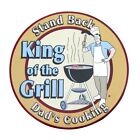 King Of The Grill Dad's Cooking Funny BBQ Tin Metal Sign Yard Patio Garage Decor