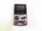 Nintendo GameBoy Color Handheld Game Console Purple Clear, CGB-001, Tested Works